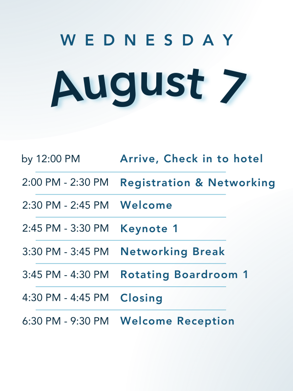 August 7 agenda
